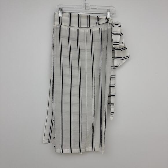 Summersalt Womens XS S M Easy Breezy Voile Sarong Cover Black White Stripe - Picture 4 of 4